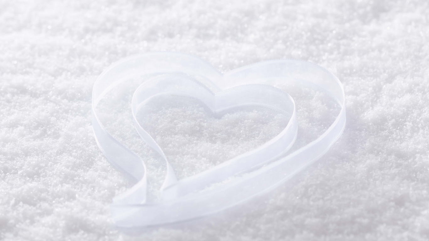 Heart, White, Body Jewelry, Table Sugar, Ice. Wallpaper in 1366x768 Resolution