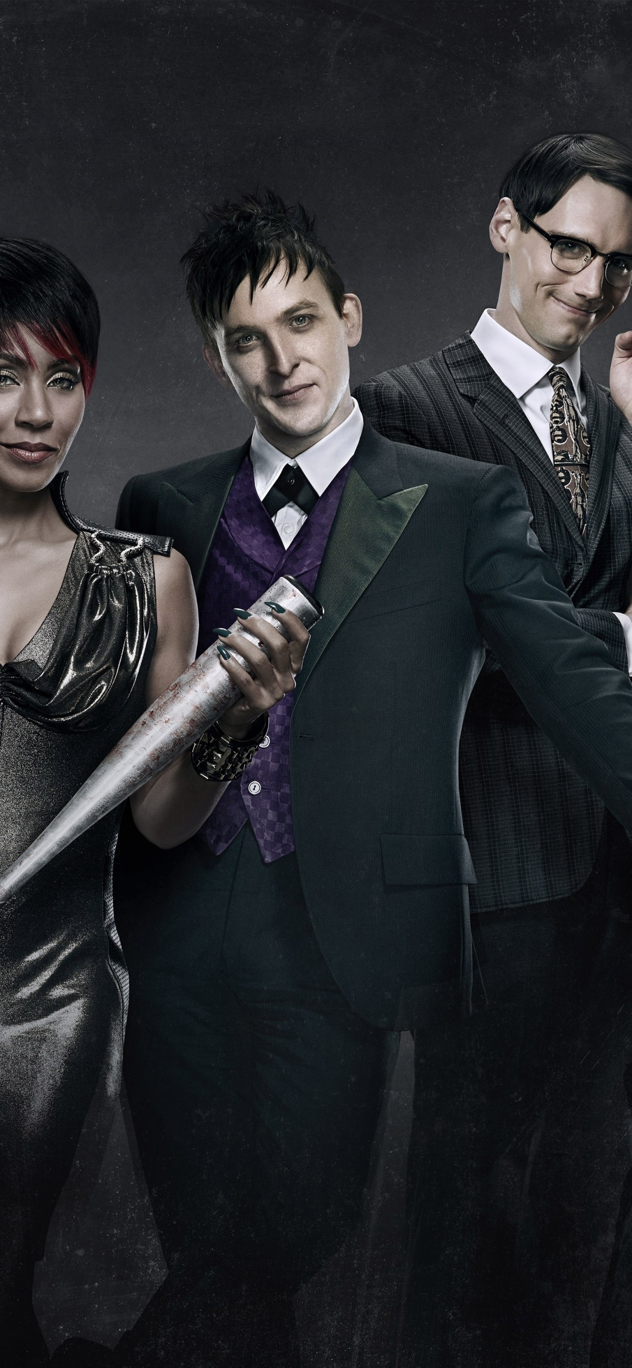 Homme en Veste de Costume Noir Tenant un Bâton Noir. Wallpaper in 1242x2688 Resolution