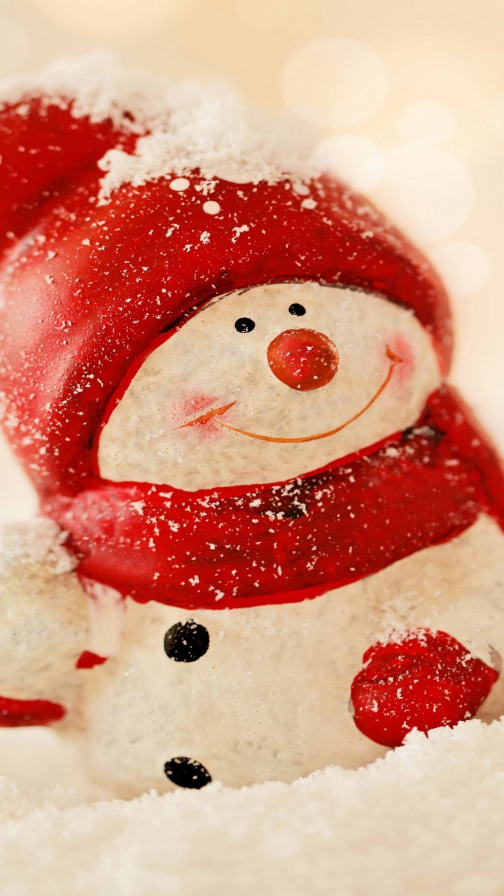 Snowman, Christmas Day, Christmas, Christmas Ornament, Fondos Para Celular Navideos. Wallpaper in 720x1280 Resolution