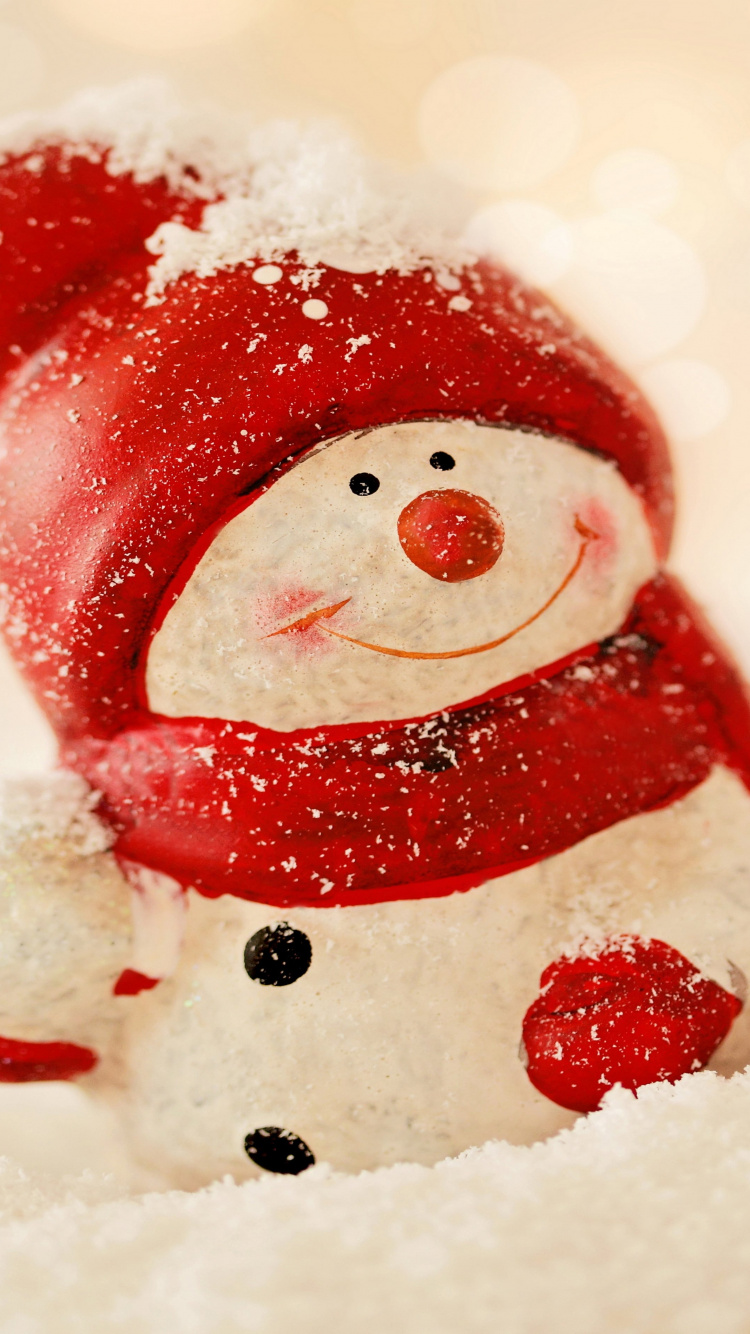Snowman, Christmas Day, Christmas, Christmas Ornament, Fondos Para Celular Navideos. Wallpaper in 750x1334 Resolution