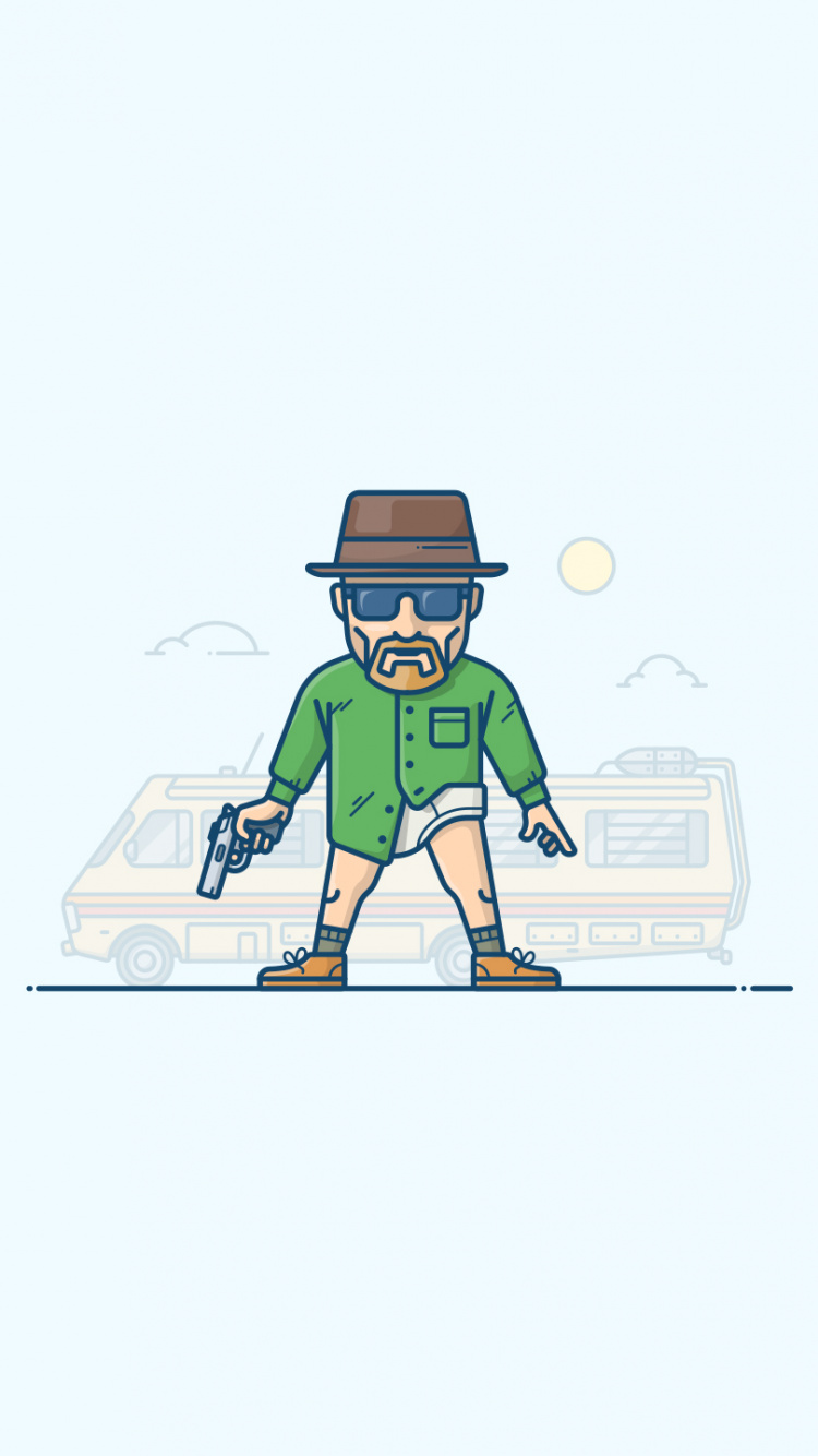 Man in Green Jacket and Green Pants Illustration. Wallpaper in 750x1334 Resolution