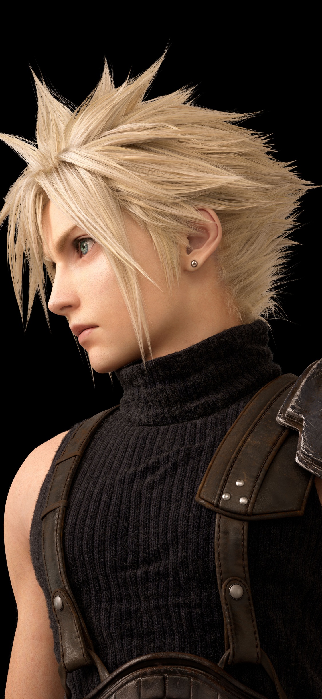 Final Fantasy VII-Remake, Cloud Strife, Aerith Gainsborough, Tifa Lockhart, Barret Wallace. Wallpaper in 1125x2436 Resolution