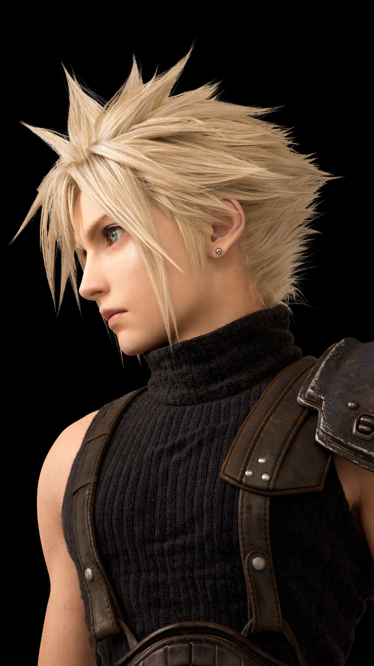 Final Fantasy VII-Remake, Cloud Strife, Aerith Gainsborough, Tifa Lockhart, Barret Wallace. Wallpaper in 750x1334 Resolution