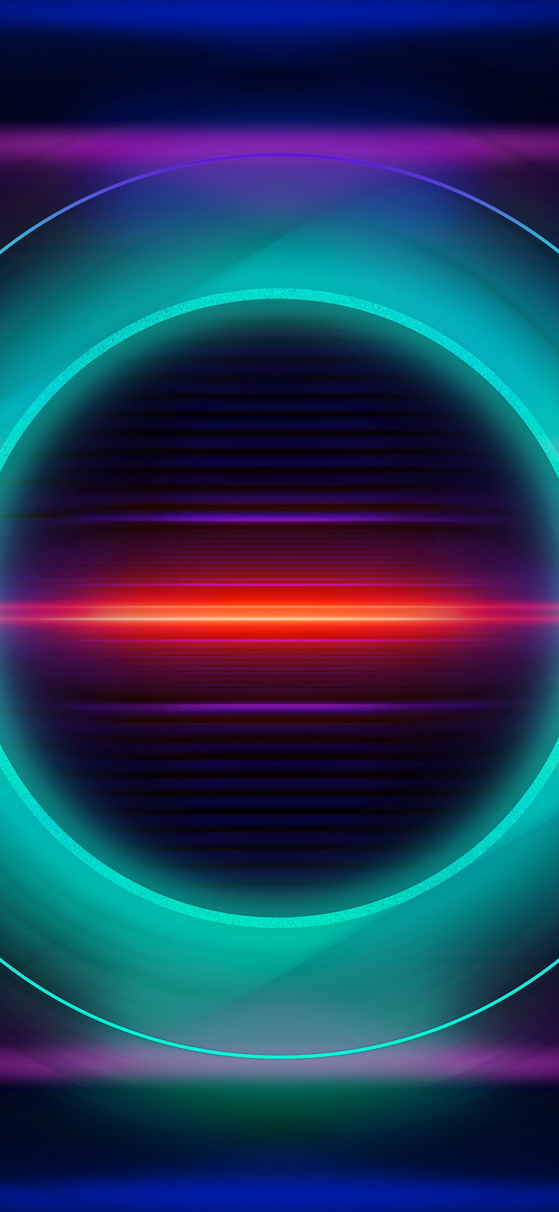 Green and Pink Light Illustration. Wallpaper in 1125x2436 Resolution