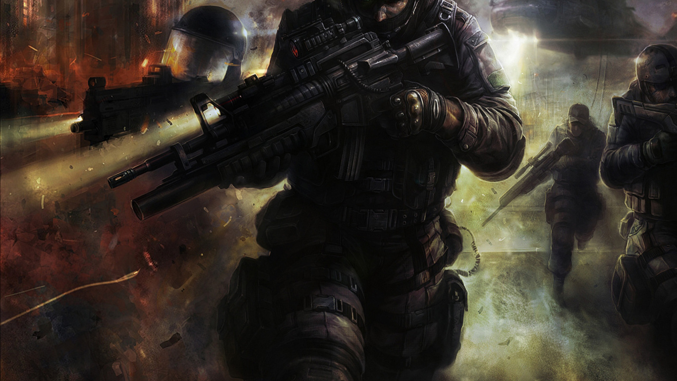 Pc-Spiel, Scharfschütze, Onlinespiele, Aufkl, Soldat. Wallpaper in 1366x768 Resolution