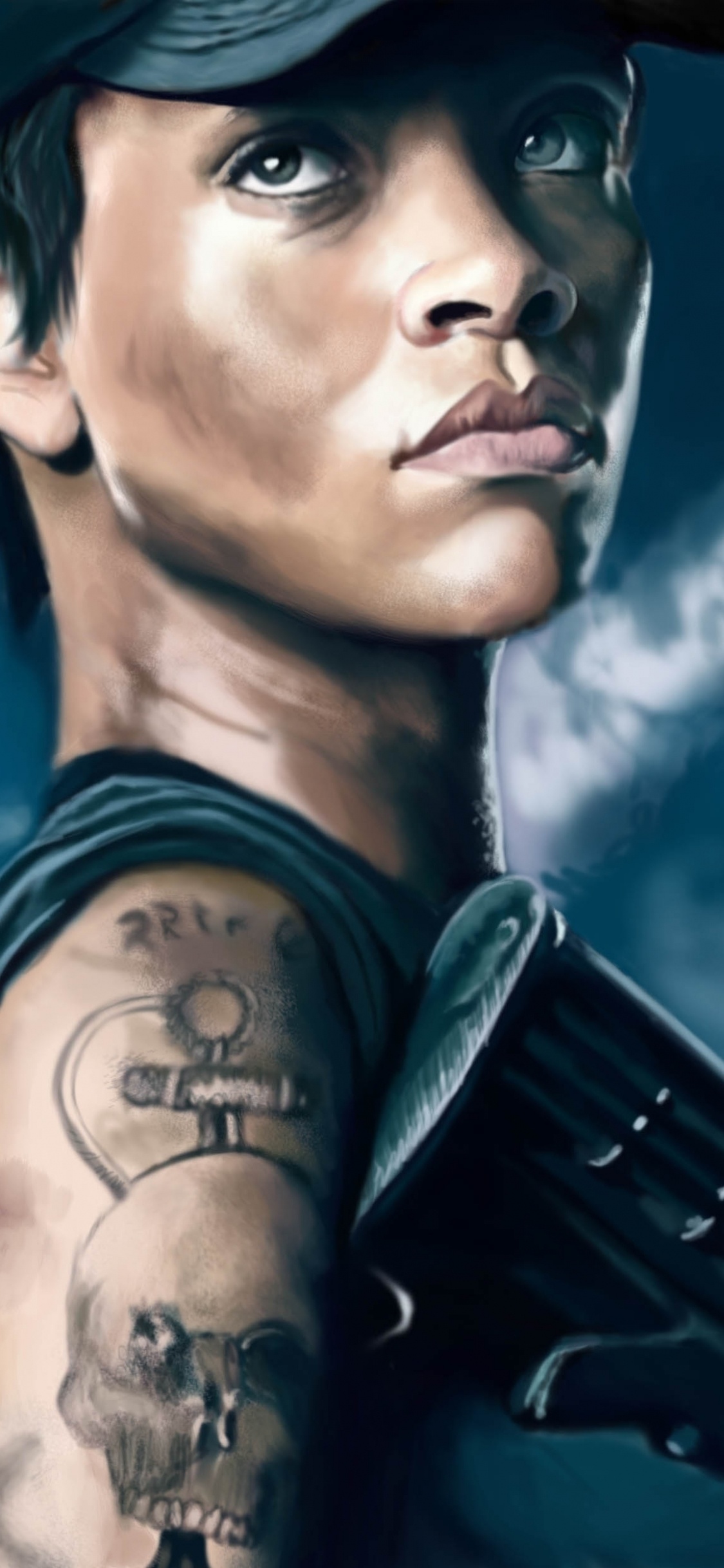 Homme au Chapeau Noir et Manteau Noir Avec Chapeau Noir et Blanc. Wallpaper in 1125x2436 Resolution