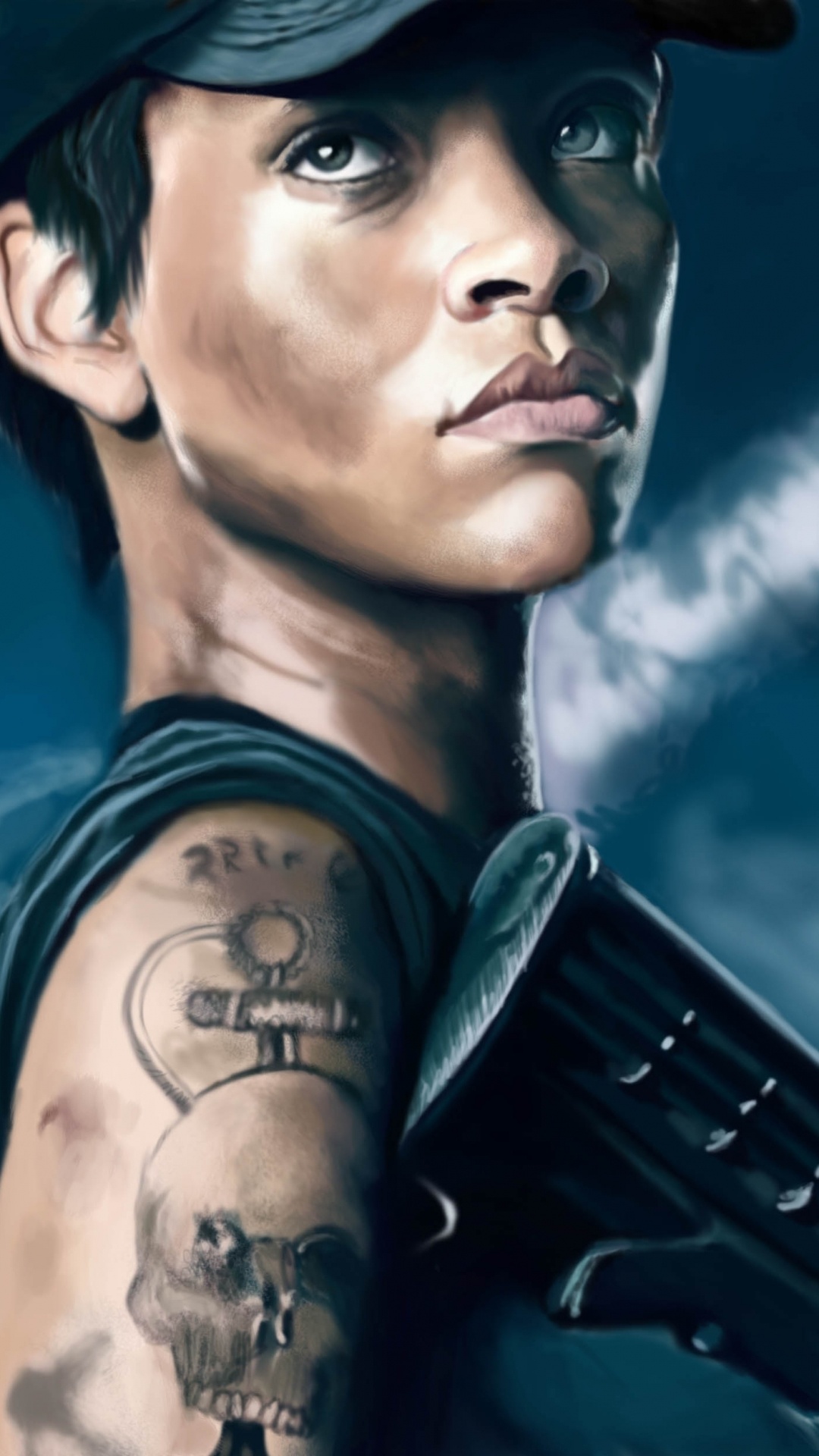 Man in Black Hat and Black Coat With Black and White Hat. Wallpaper in 1080x1920 Resolution