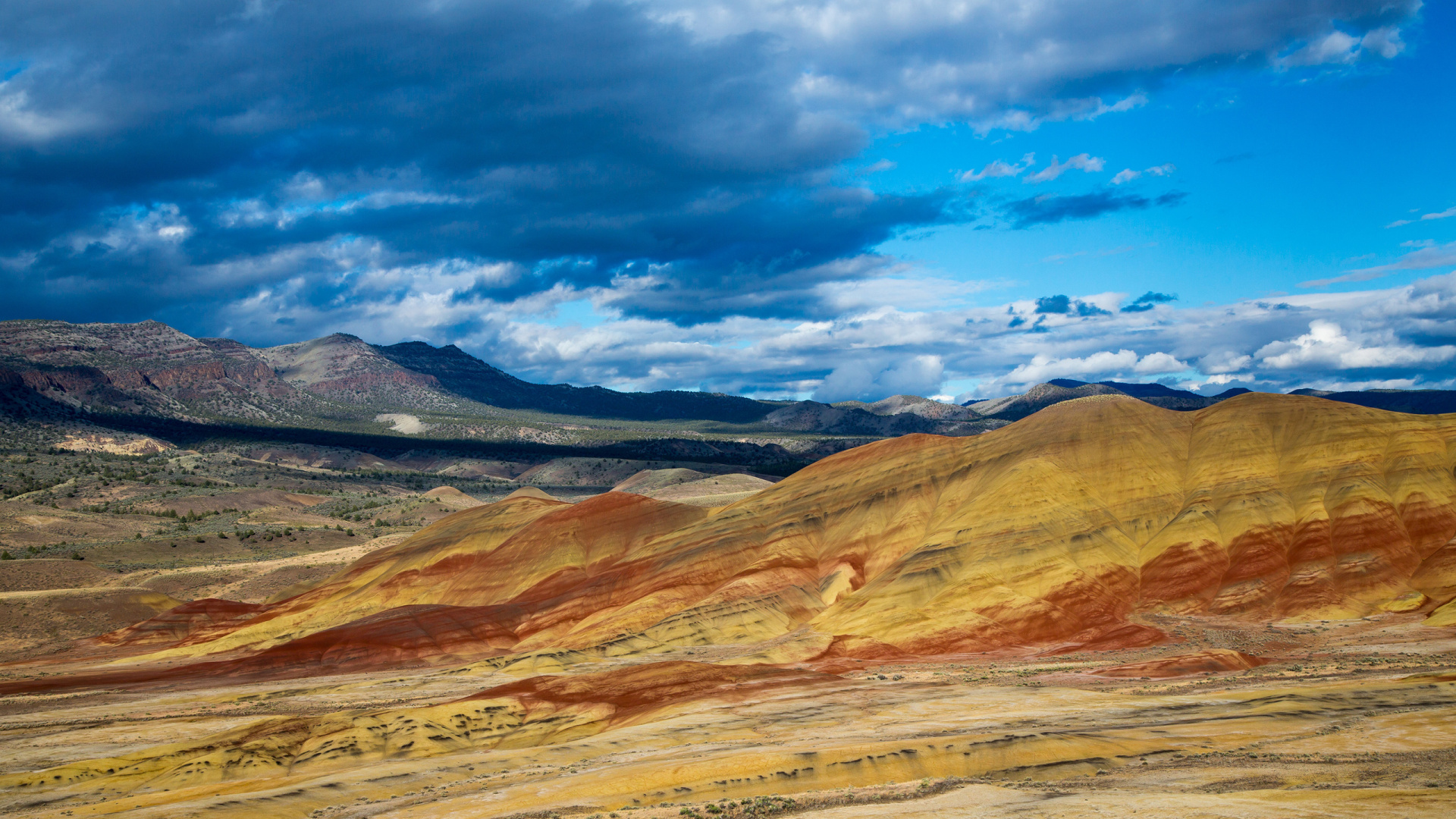 Brown and Gray Mountains Under Blue Sky During Daytime. Wallpaper in 1920x1080 Resolution