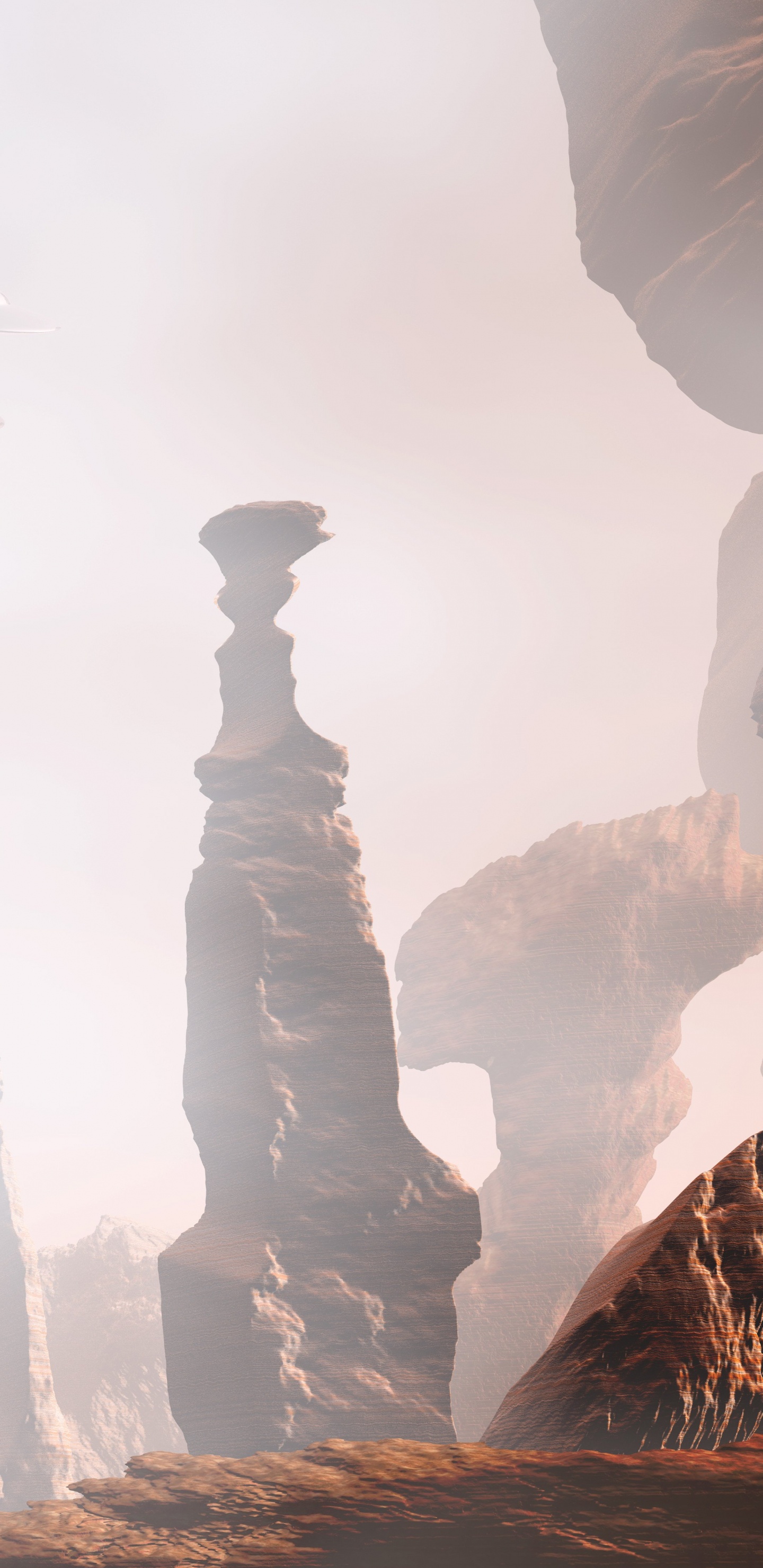 Personne Debout Sur Une Formation Rocheuse Pendant la Journée. Wallpaper in 1440x2960 Resolution