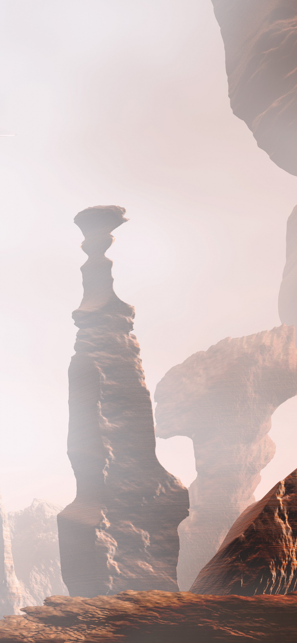 Persona de Pie Sobre la Formación Rocosa Durante el Día. Wallpaper in 1242x2688 Resolution