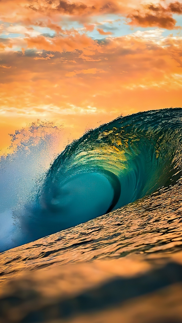 Welle, Wasser, Atmosphäre, Wasserressourcen, Tageszeit. Wallpaper in 720x1280 Resolution