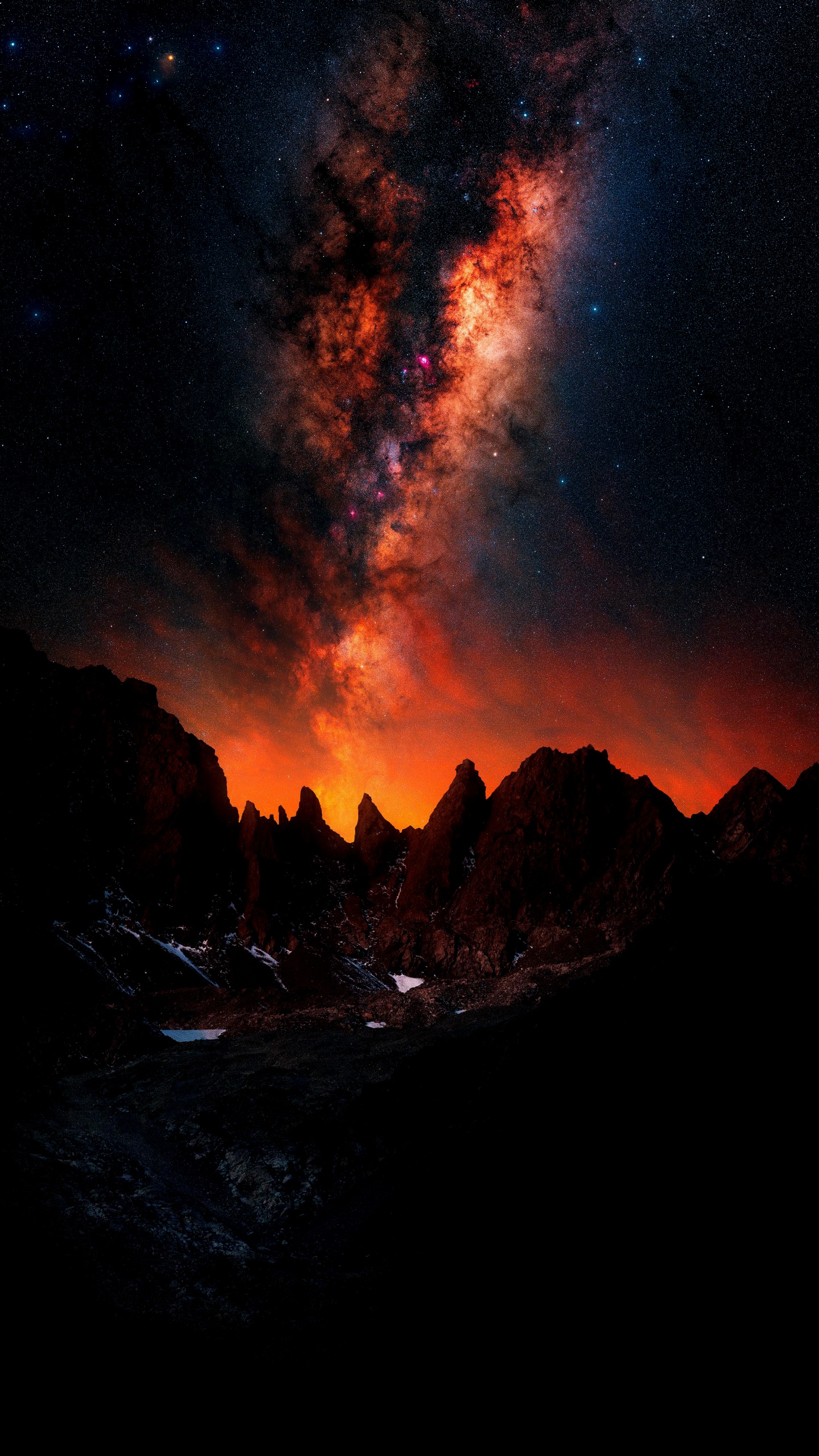 Portrait, Atmosphere, World, Mountain, Lava. Wallpaper in 1440x2560 Resolution