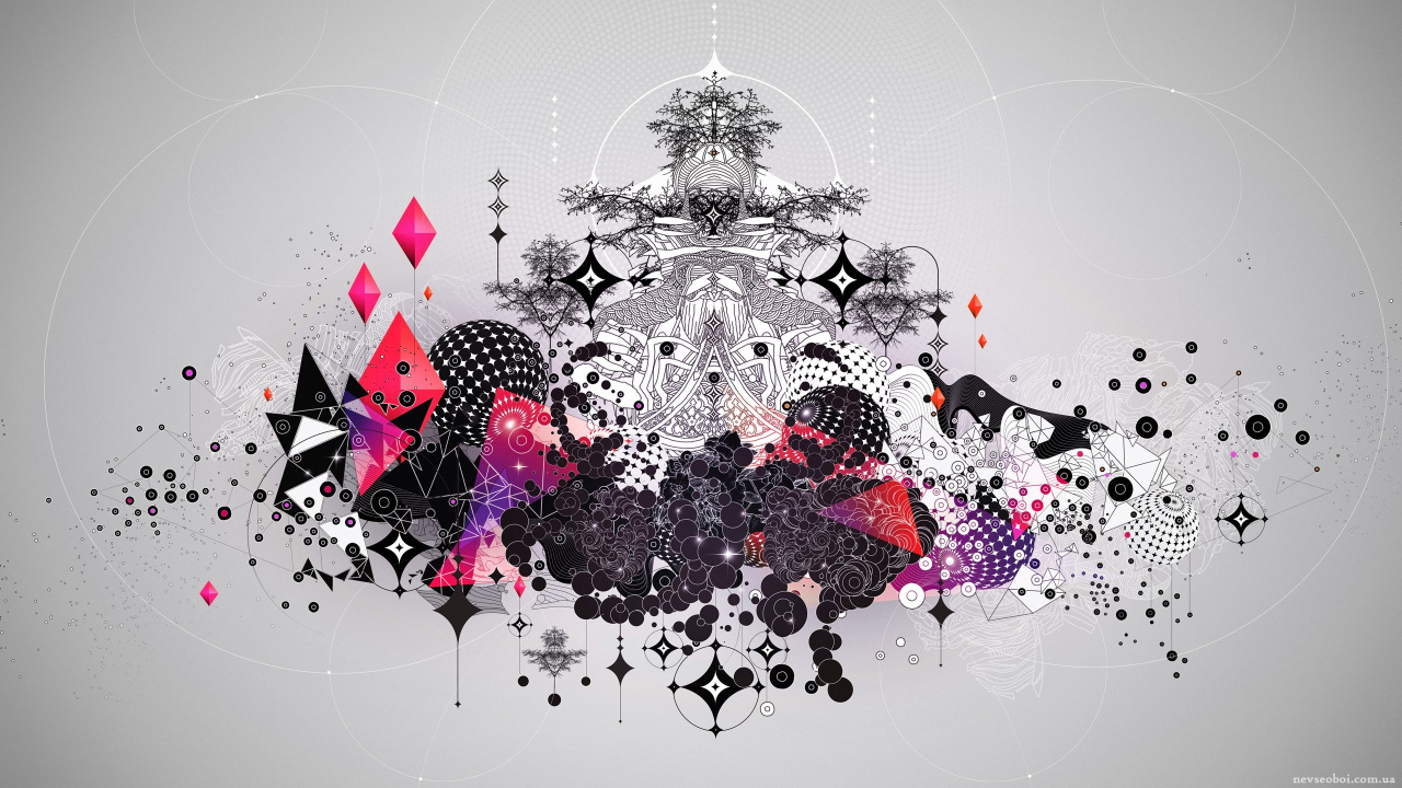 Schwarz-weiße Schädel- Und Sternillustration. Wallpaper in 1280x720 Resolution