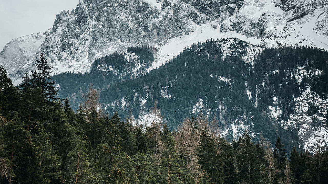 Eibsee, Mountain, Mountainous Landforms, Mountain Range, Highland. Wallpaper in 1280x720 Resolution