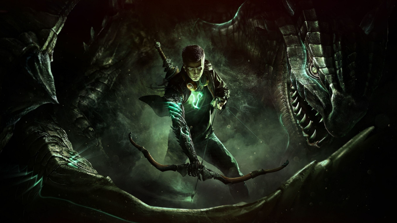 Man in Green and Black Suit Holding Black and White Bird Illustration. Wallpaper in 1280x720 Resolution