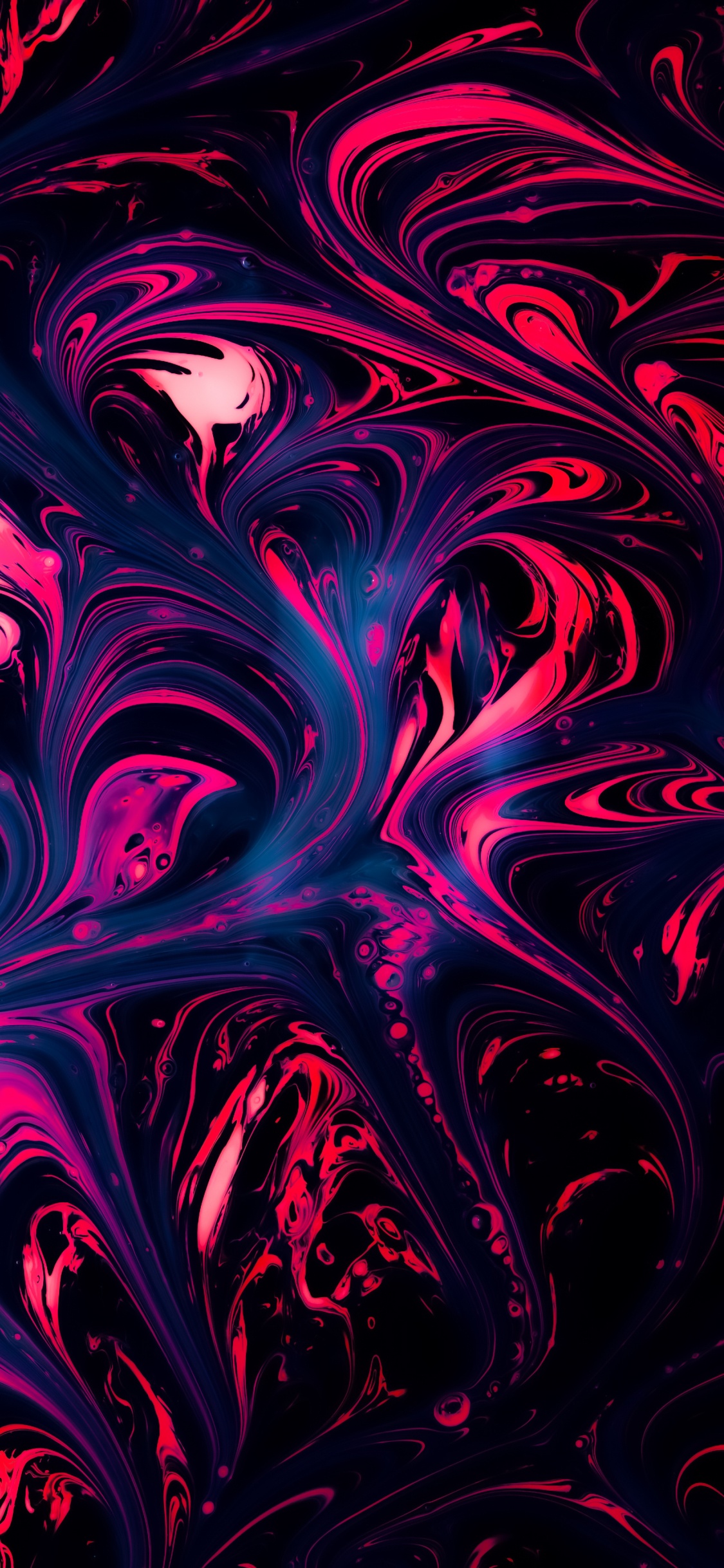 Bain D'hydro Rouge et Noir, Impression Par Transfert D'eau, Eau, Purple, Art. Wallpaper in 1125x2436 Resolution