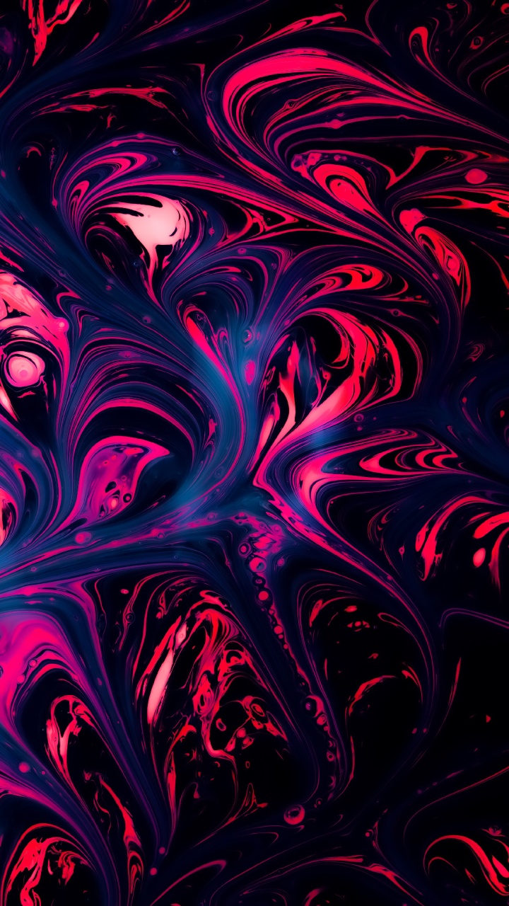 Bain D'hydro Rouge et Noir, Impression Par Transfert D'eau, Eau, Purple, Art. Wallpaper in 720x1280 Resolution