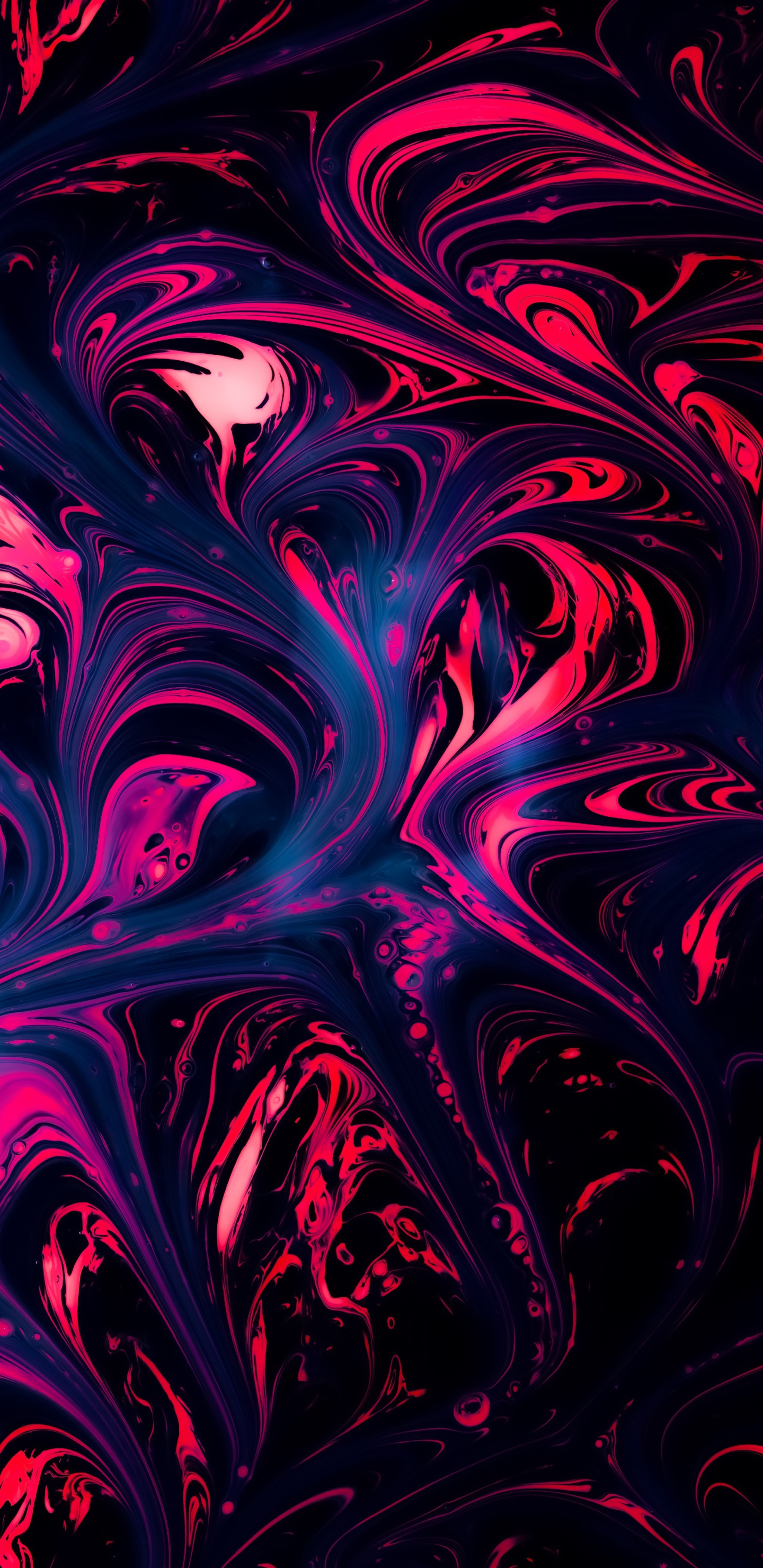 Roter Und Schwarzer Hydro-Dip, Wassertransferdruck, Wasser, Purpur, Kunst. Wallpaper in 1440x2960 Resolution