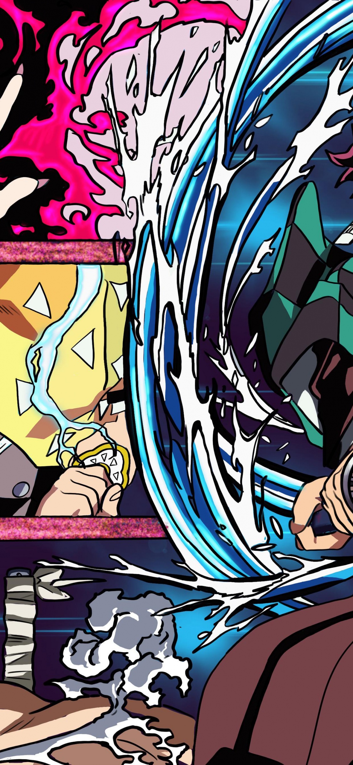 Anime, Kamado Tanjiro, Tanjiro Kamado, Nezuko Kamado, es Wäscht Sich Nicht. Wallpaper in 1125x2436 Resolution