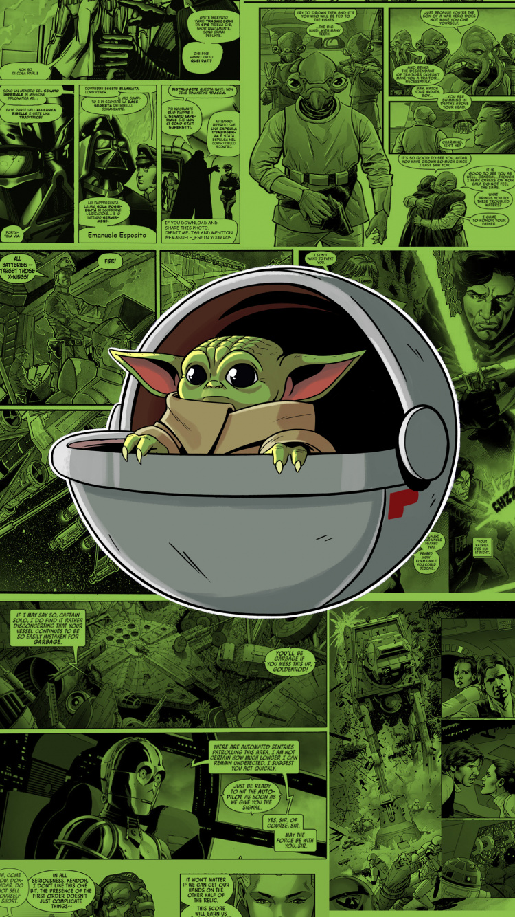 Grogu, Yoda, Star Wars, Star Wars Original-Trilogie, Gr. Wallpaper in 750x1334 Resolution