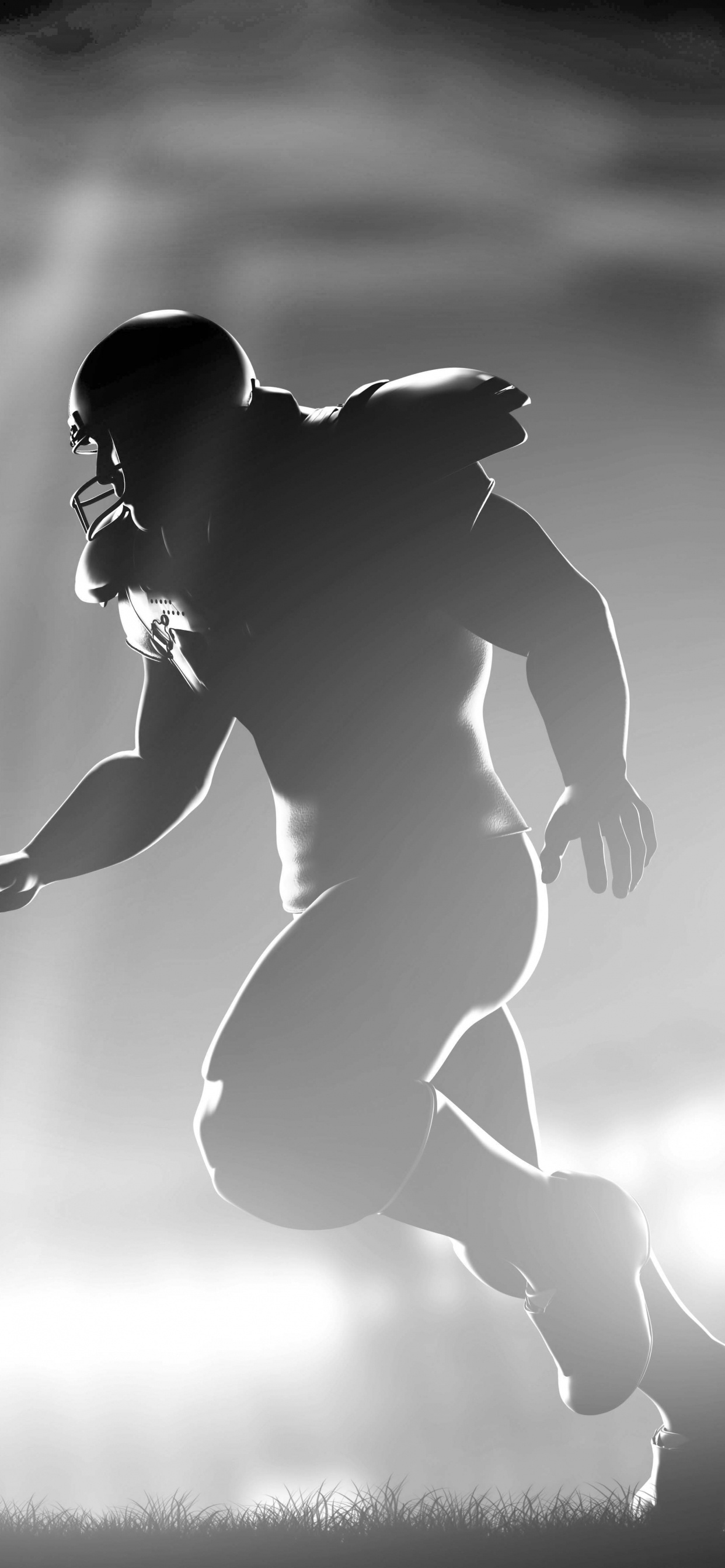 Foto en Escala de Grises de Mujer en Bikini Saltando. Wallpaper in 1242x2688 Resolution