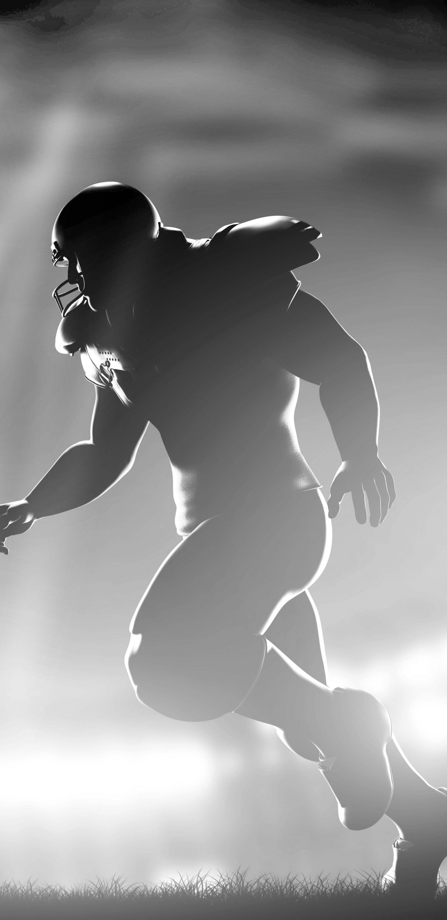 Grayscale Photo of Woman in Bikini Jumping. Wallpaper in 1440x2960 Resolution