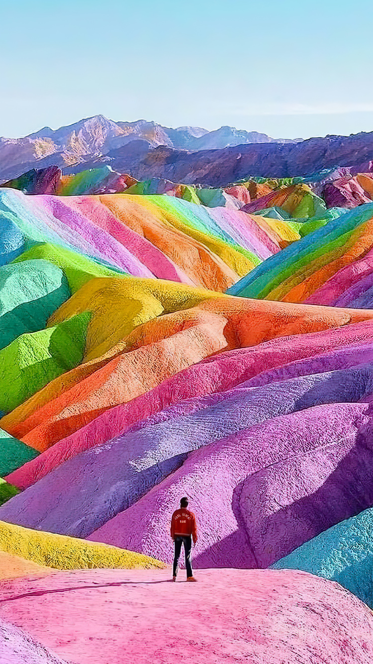 Arcoiris Valle de la Muerte, Vinicunca, Viaje, Montaña, Ecorregión. Wallpaper in 750x1334 Resolution