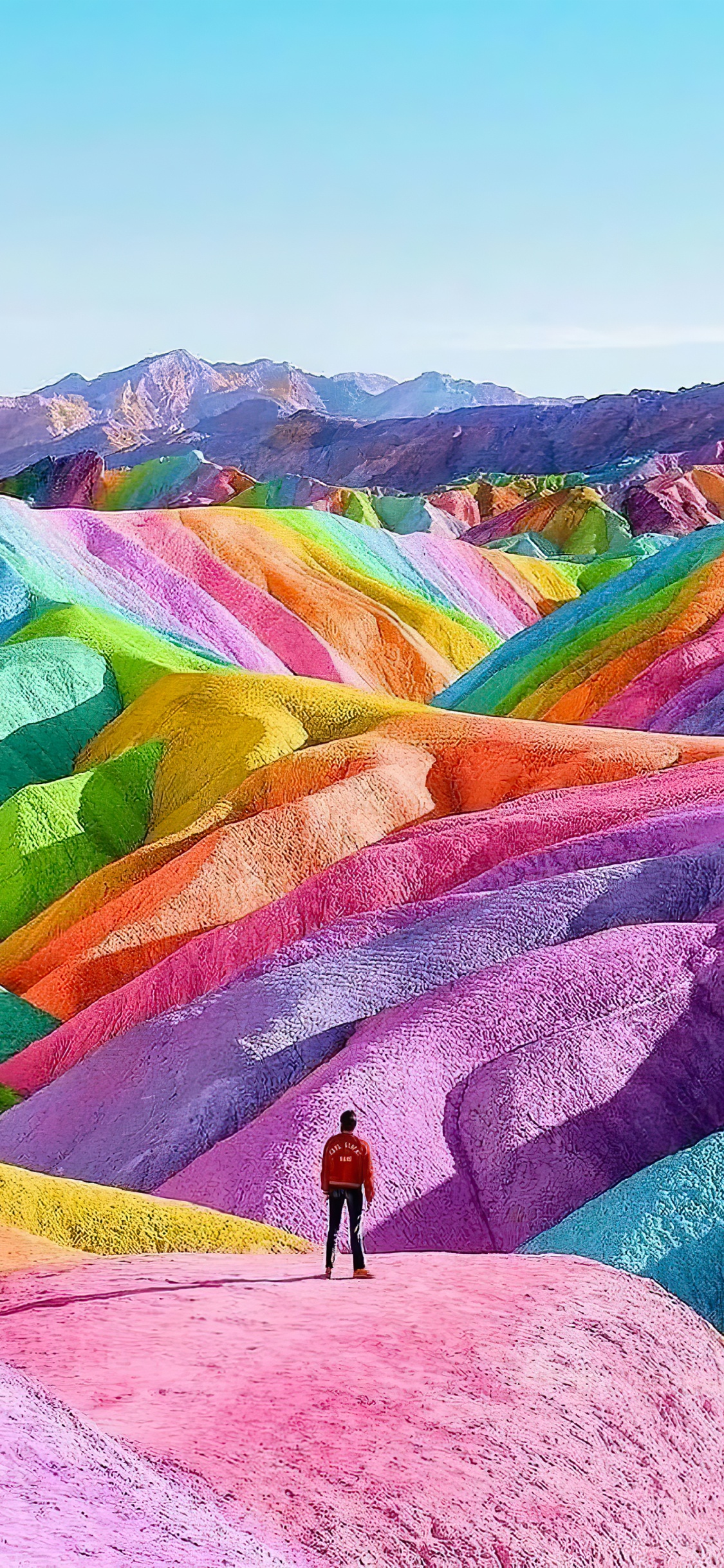 Rainbow Death Valley, Vinicunca, Rainbow, Travel, Mountain. Wallpaper in 1125x2436 Resolution