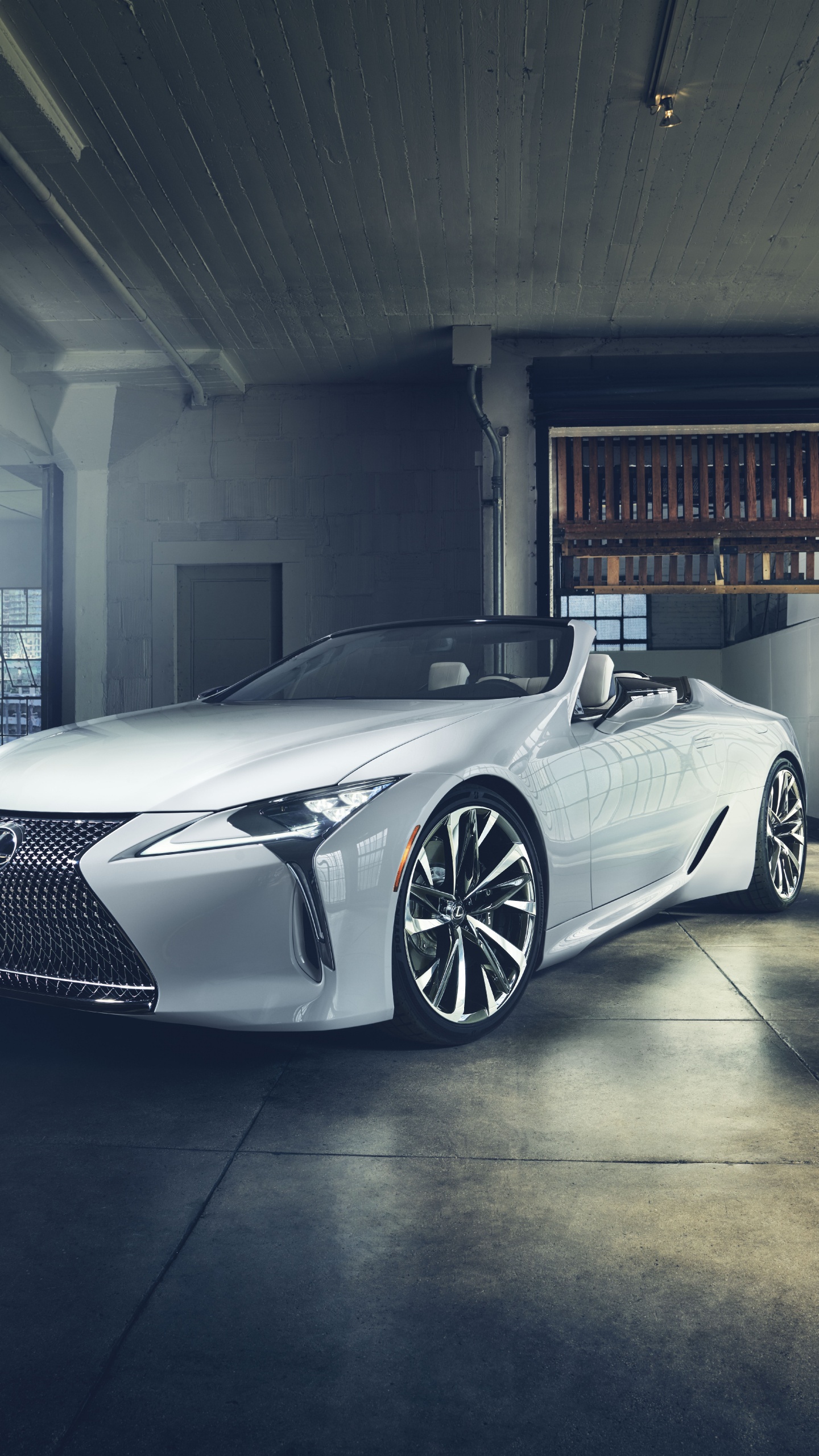 White Bmw m 3 Coupe Parked Inside Building. Wallpaper in 1440x2560 Resolution