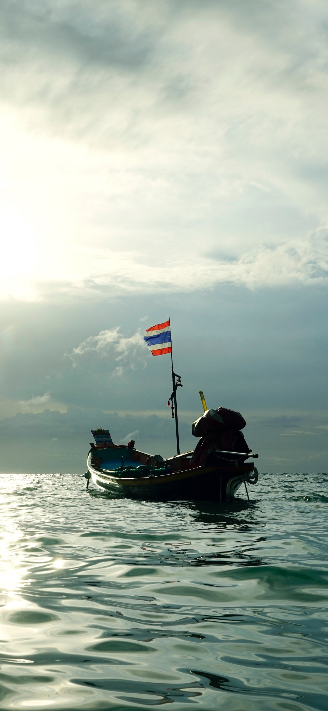 Sea, Water, Ocean, Horizon, Boat. Wallpaper in 1125x2436 Resolution