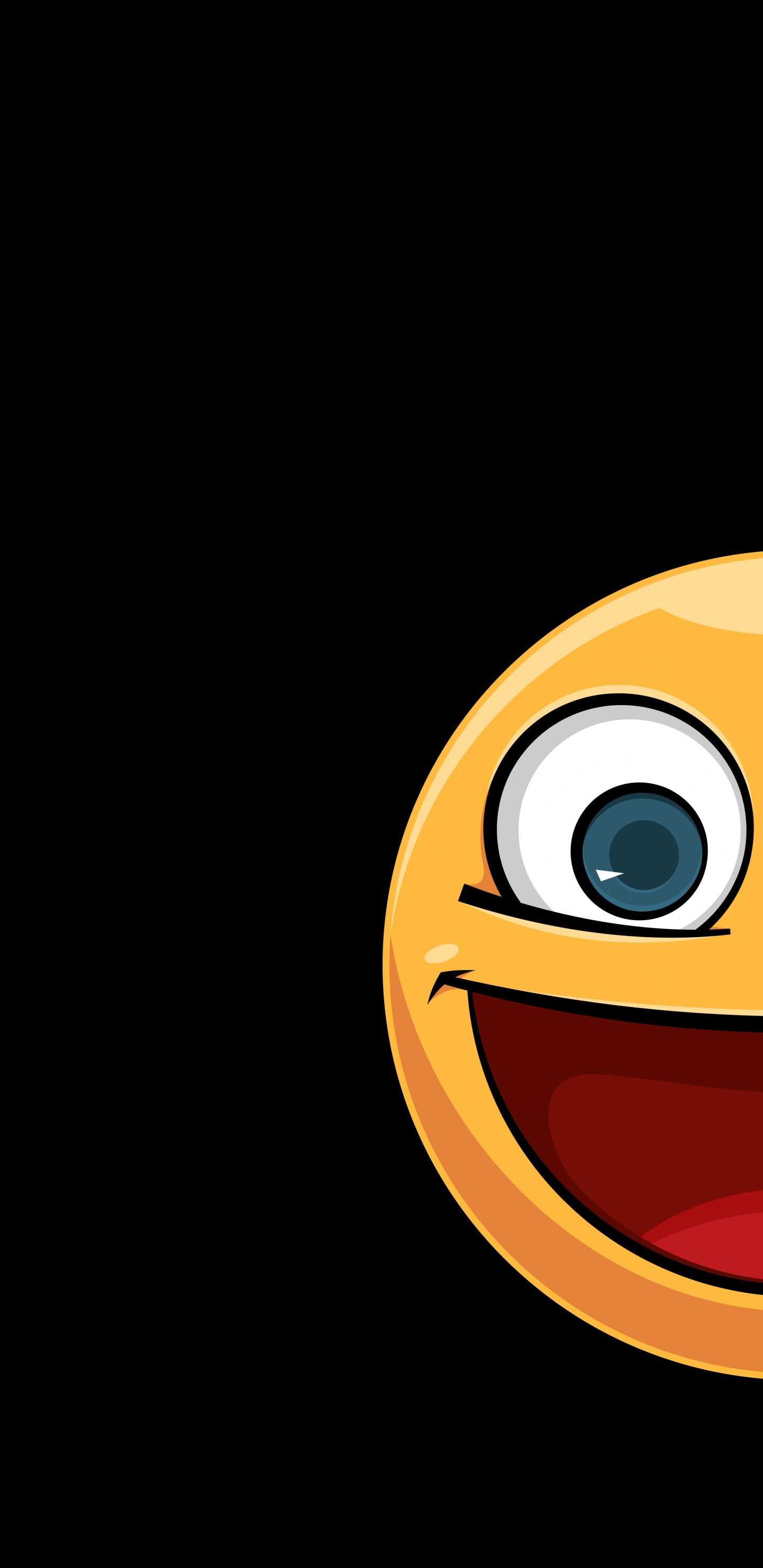 Orange, Auge, Geste, Happy, Kunst. Wallpaper in 1440x2960 Resolution