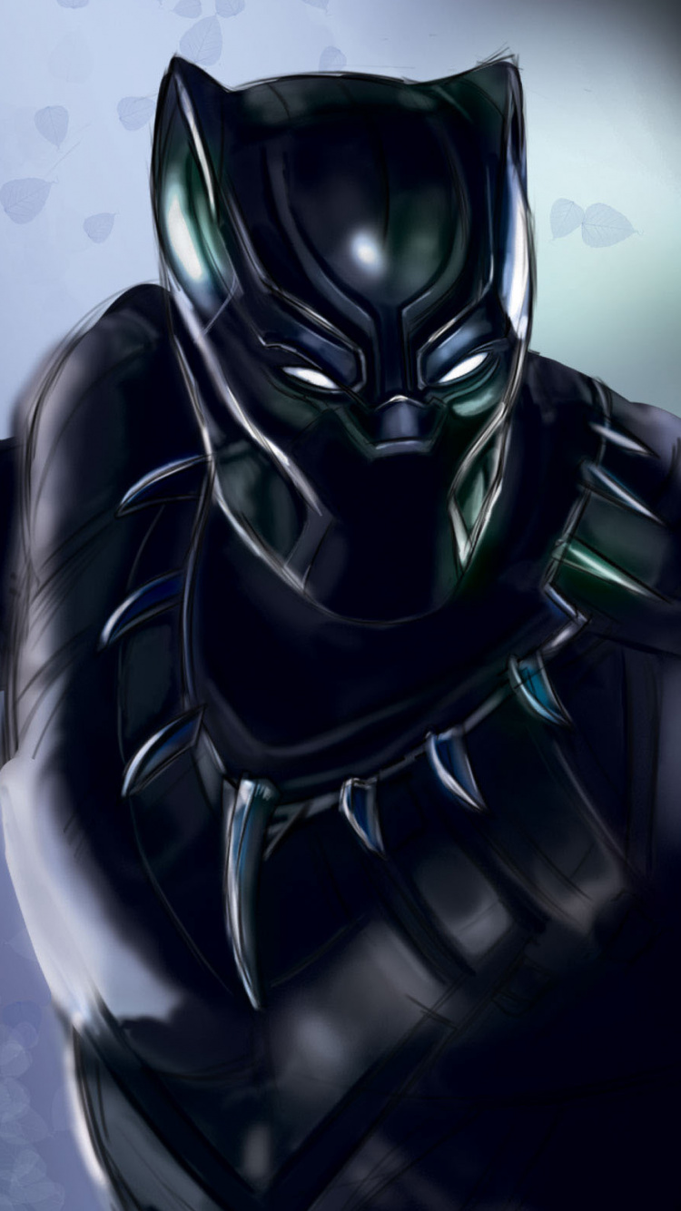 Illustration de Monstre Noir et Gris. Wallpaper in 750x1334 Resolution