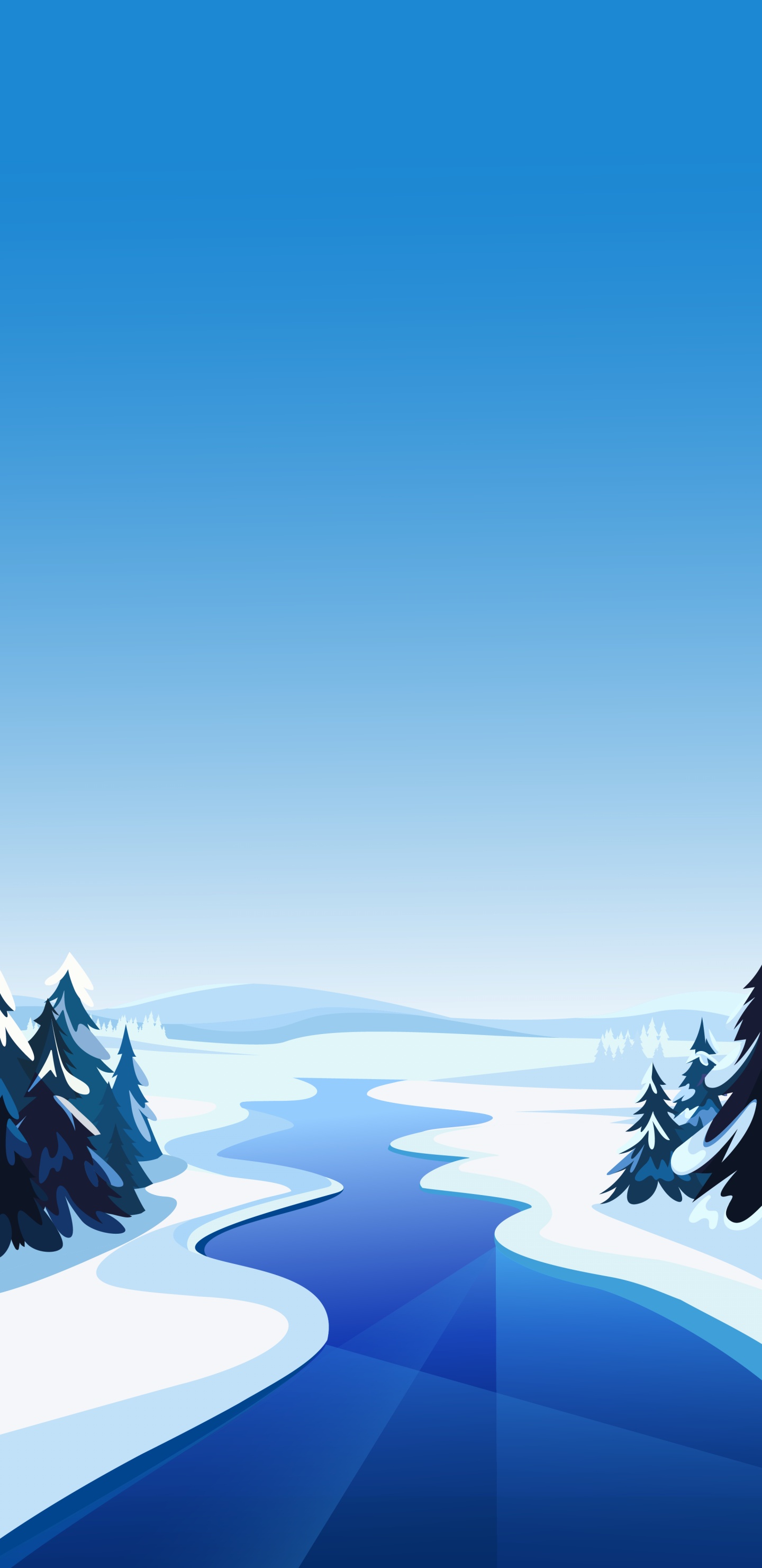 Illustration, Natur, Wasserressourcen, Azure, Naturlandschaft. Wallpaper in 1440x2960 Resolution