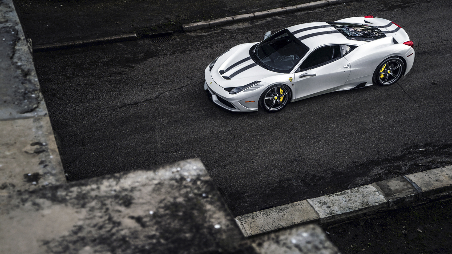 Porsche 911 Blanche Sur Route. Wallpaper in 1920x1080 Resolution