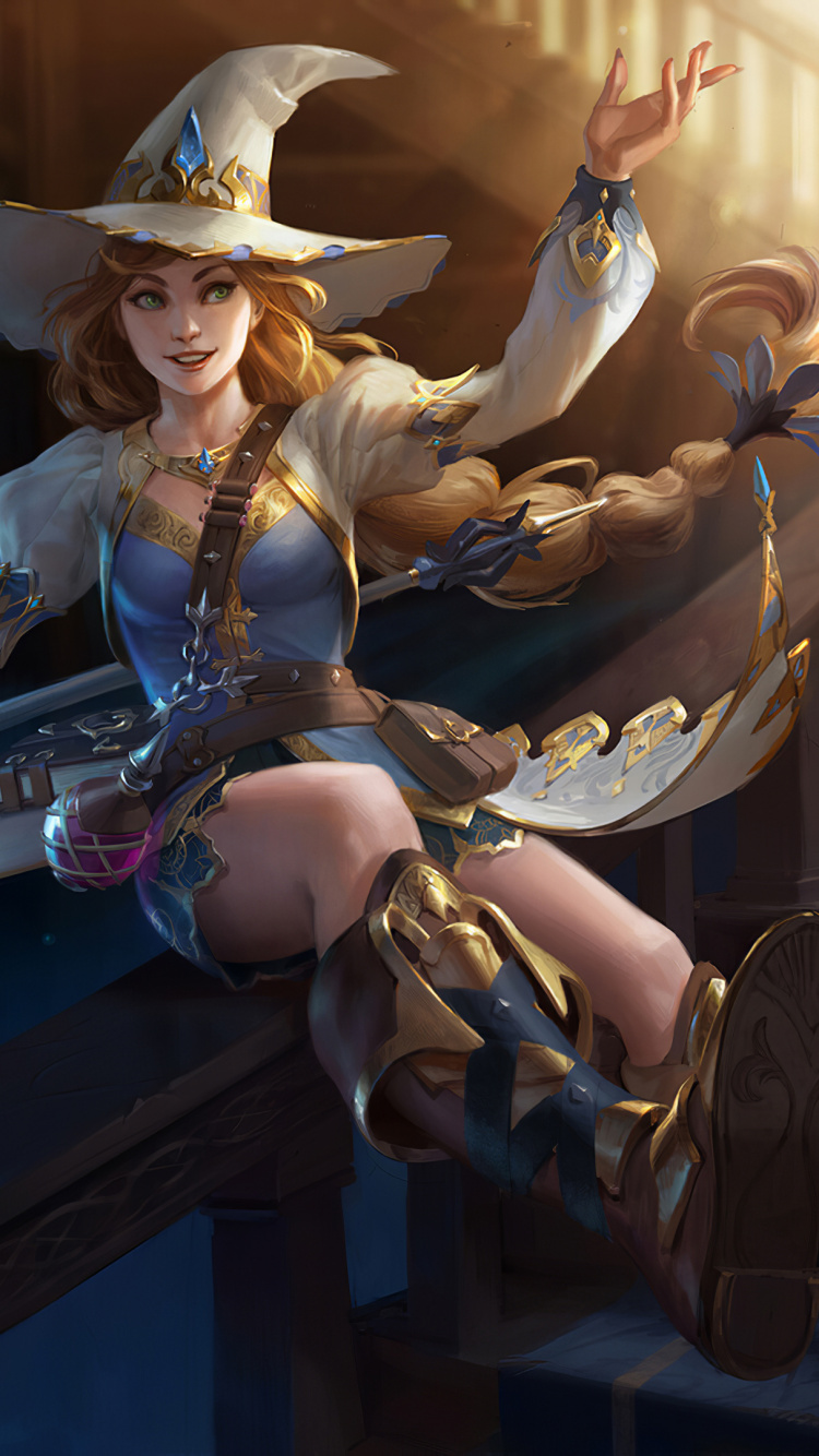 Morrigan Charm Caster, Smite, Charmcaster, The Morrgan, Hat. Wallpaper in 750x1334 Resolution