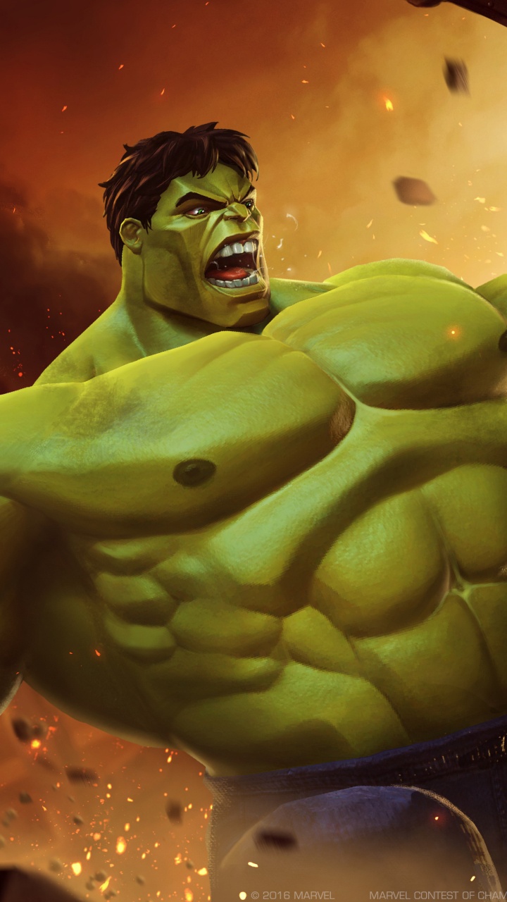 Rana Verde Con Humo Rojo y Azul. Wallpaper in 720x1280 Resolution