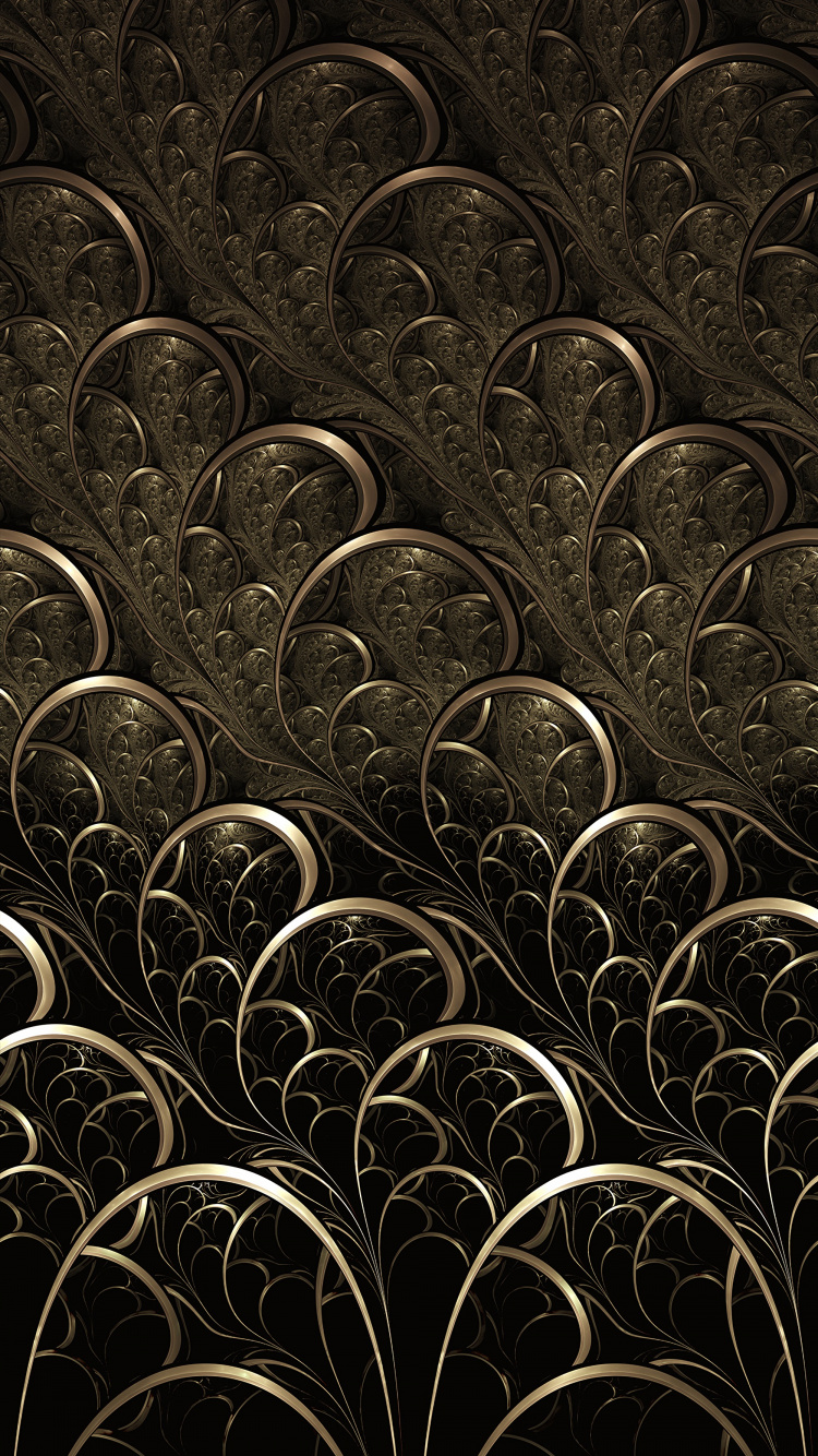 Textile Floral Noir et Blanc. Wallpaper in 750x1334 Resolution