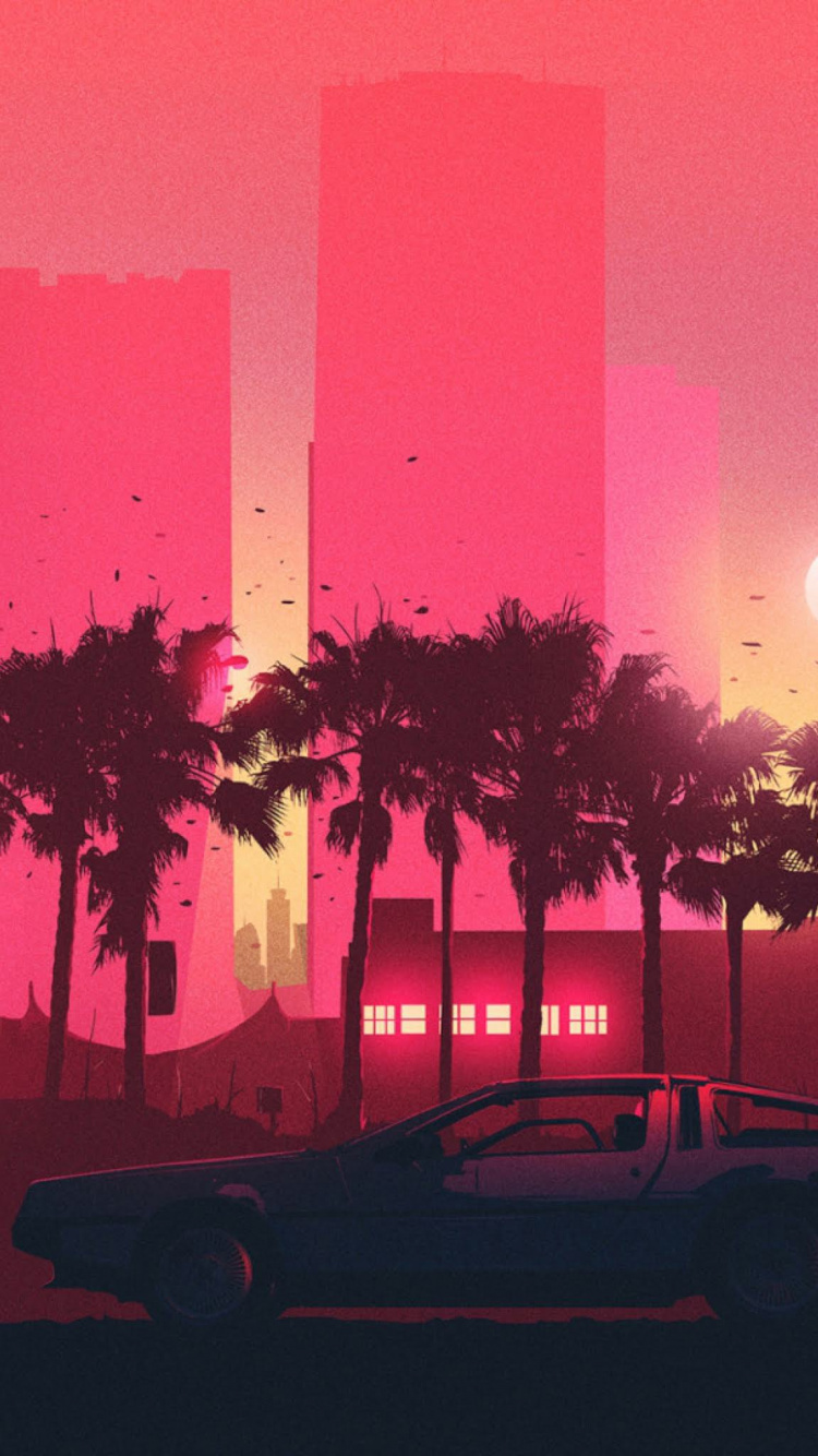 Ästhetik, Vaporwave, 2436 x 1125, Gewässer, Road. Wallpaper in 750x1334 Resolution