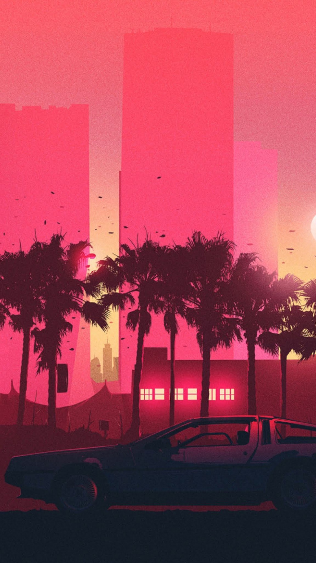 Esthétique, Vaporwave, 2436 x 1125, Corps de L'eau, Route. Wallpaper in 1080x1920 Resolution