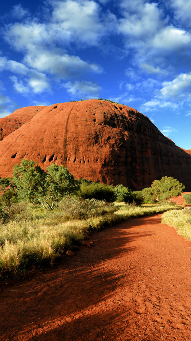 Brown Rock Formation Under Blue Sky During Daytime. Wallpaper in 750x1334 Resolution