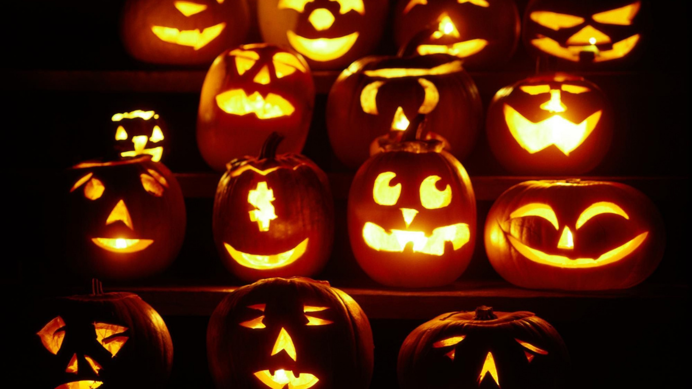 Calabaza, Talla, Calabazas De Halloween, Halloween, Cucurbita. Wallpaper in 1366x768 Resolution