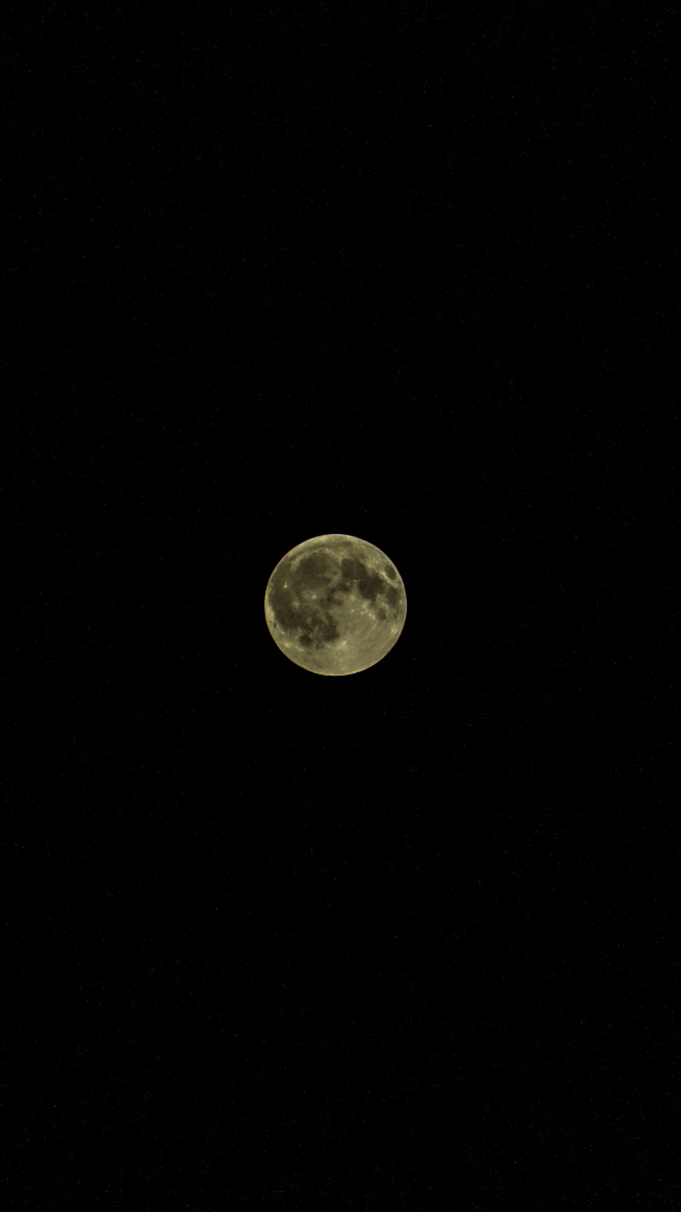 Luna Llena en el Cielo Nocturno. Wallpaper in 750x1334 Resolution