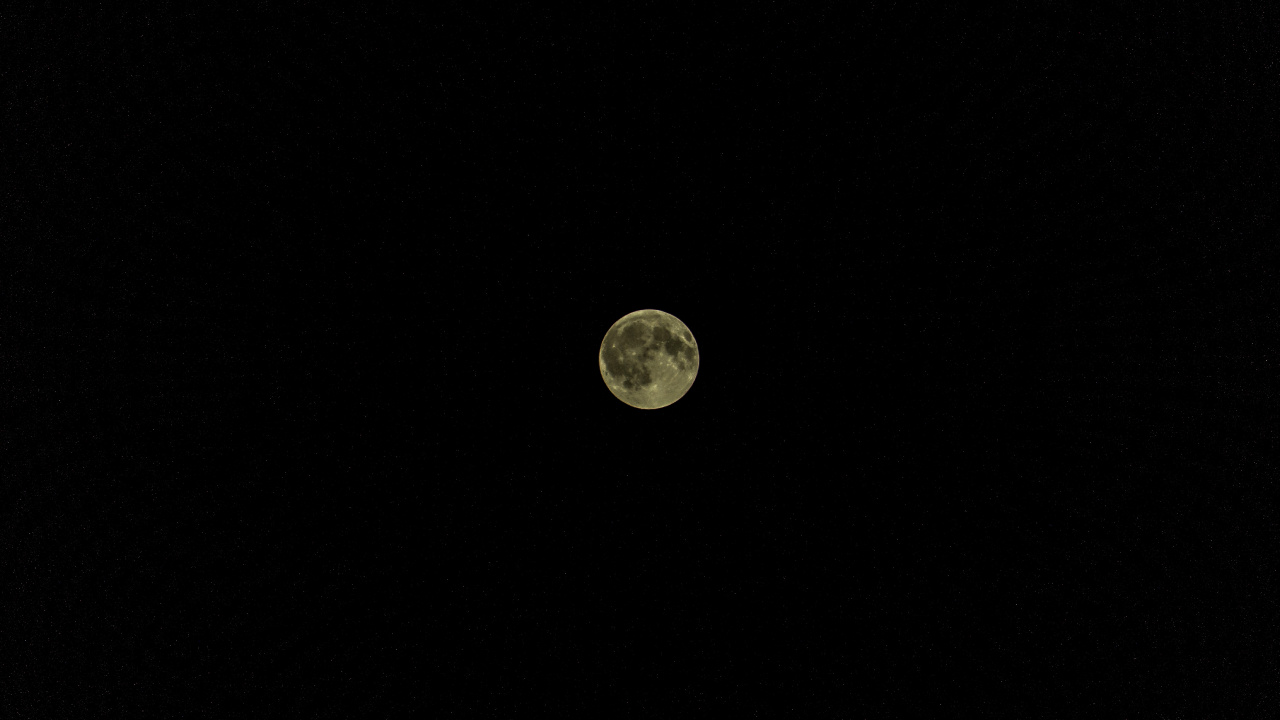 Vollmond am Nachthimmel. Wallpaper in 1280x720 Resolution