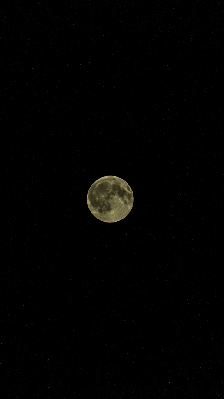 Vollmond am Nachthimmel. Wallpaper in 720x1280 Resolution