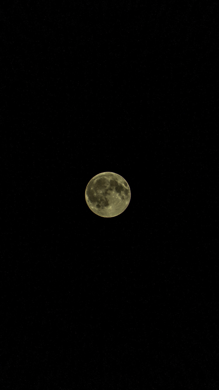 Vollmond am Nachthimmel. Wallpaper in 750x1334 Resolution