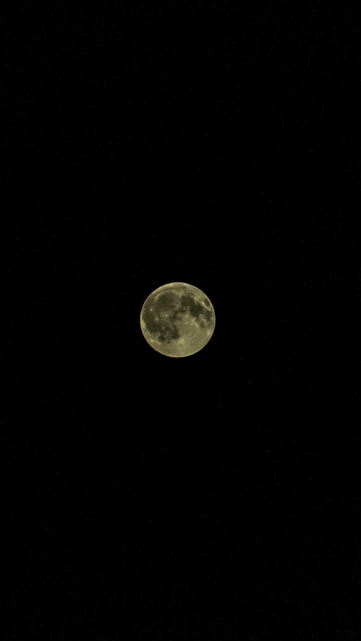 Pleine Lune Dans le Ciel Nocturne. Wallpaper in 720x1280 Resolution