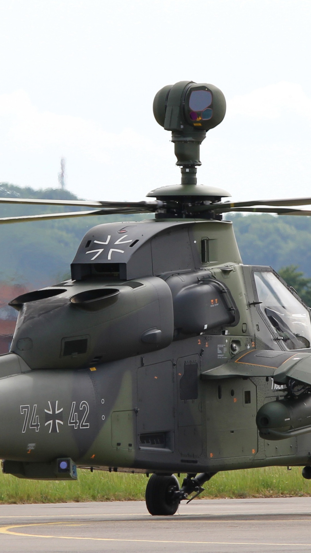 Helicopter Rotor, Eurocopter Tiger, Helicopter, Airbus, Aircraft. Wallpaper in 1080x1920 Resolution