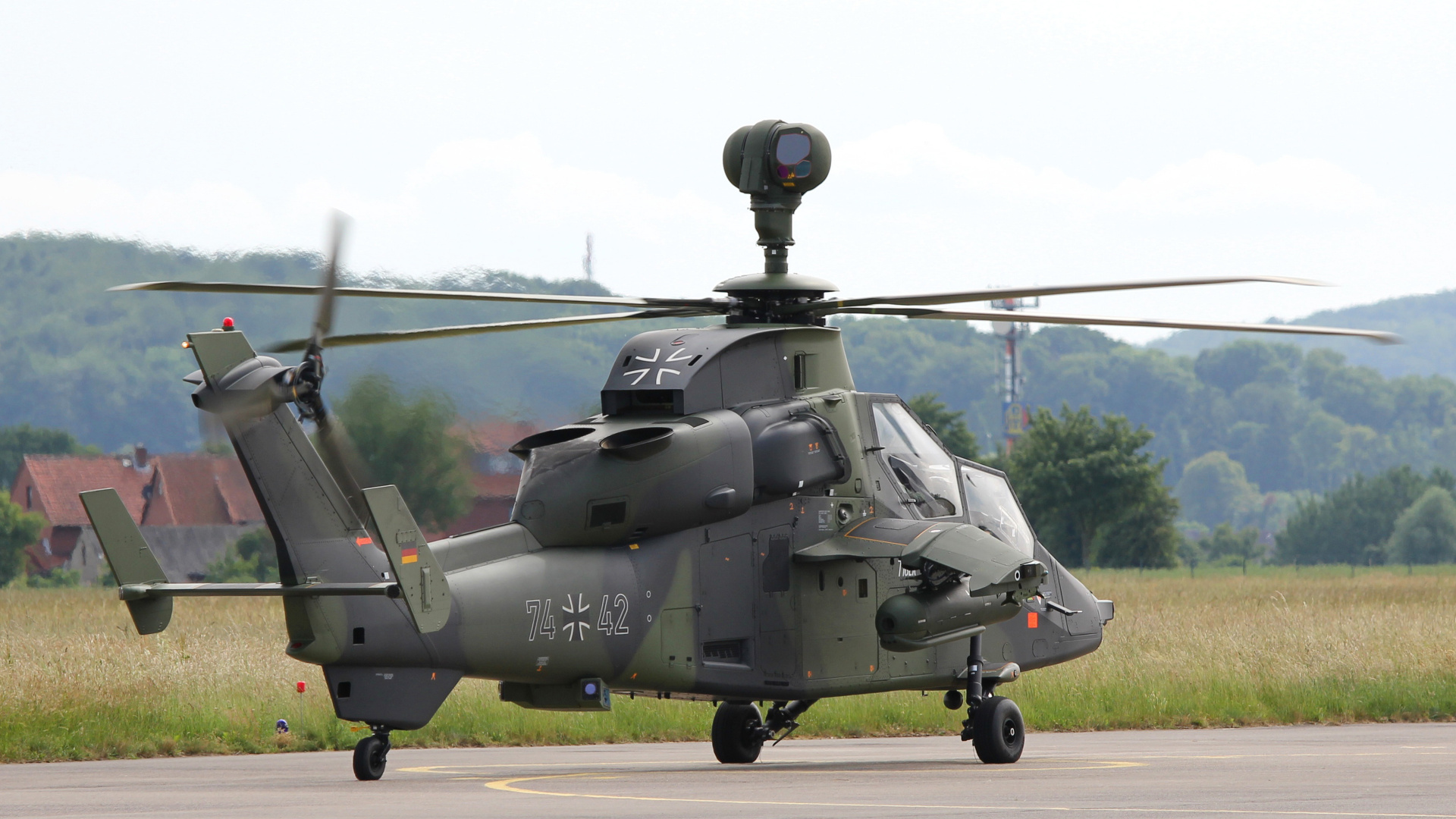 Rotor D'hélicoptère, Eurocopter Tigre, Hélicoptère, Airbus, Airbus Helicopters. Wallpaper in 1920x1080 Resolution