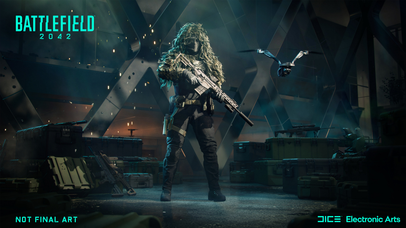 Battlefield 2042, Dice, Electronic Arts, Crysis, Cross-platform Play. Wallpaper in 1366x768 Resolution