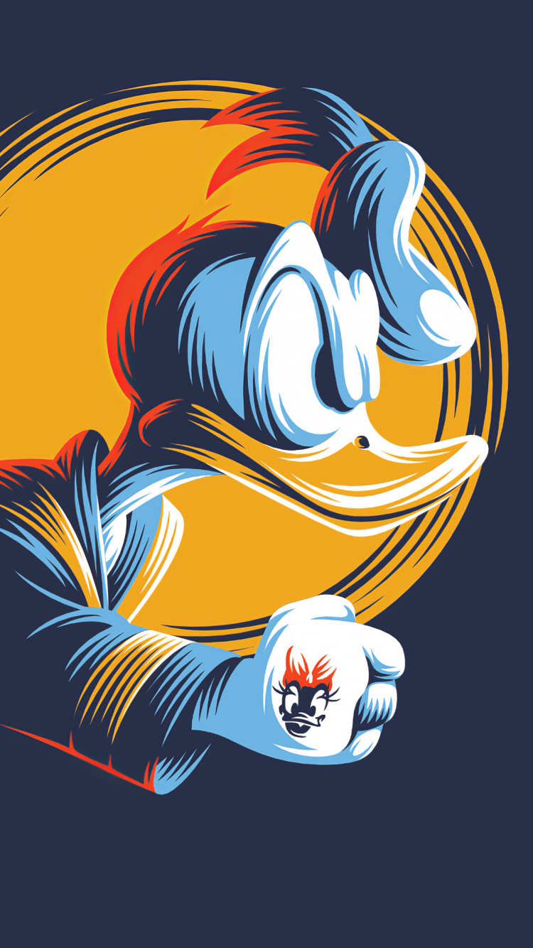 Homme Aux Cheveux Bleus et Orange Personnage D'anime. Wallpaper in 750x1334 Resolution